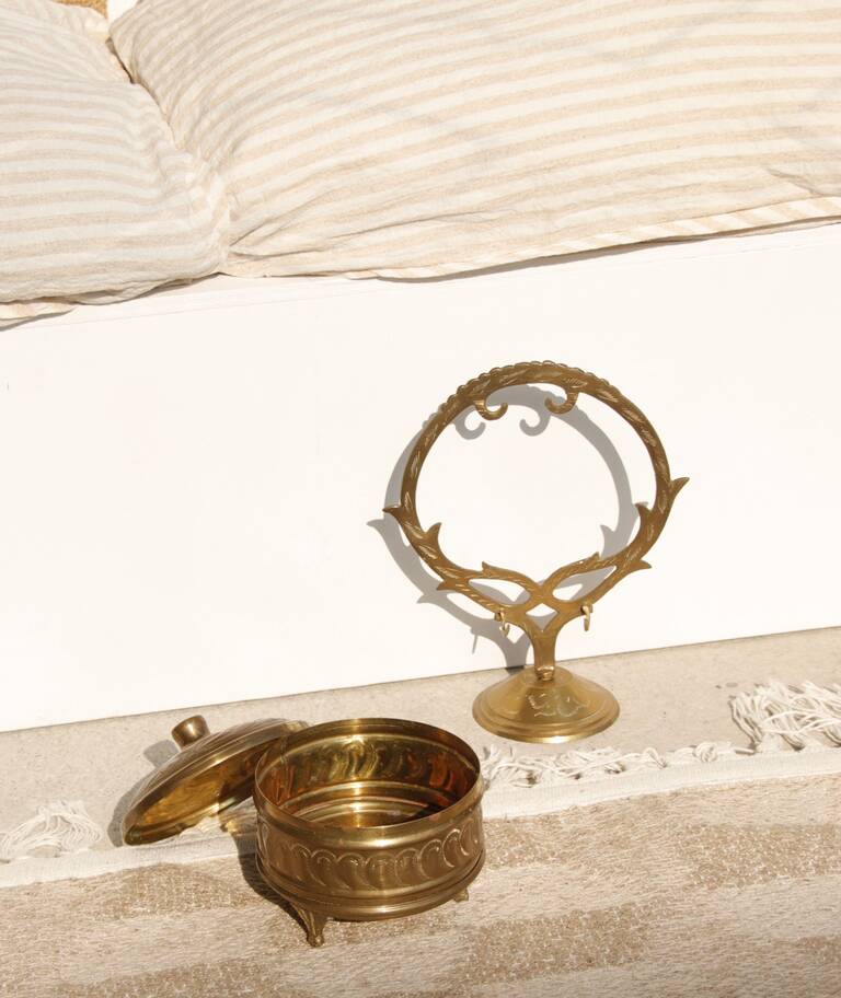 Porte bijoux en laiton marocain