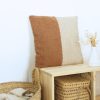 coussin bouclette bicolore