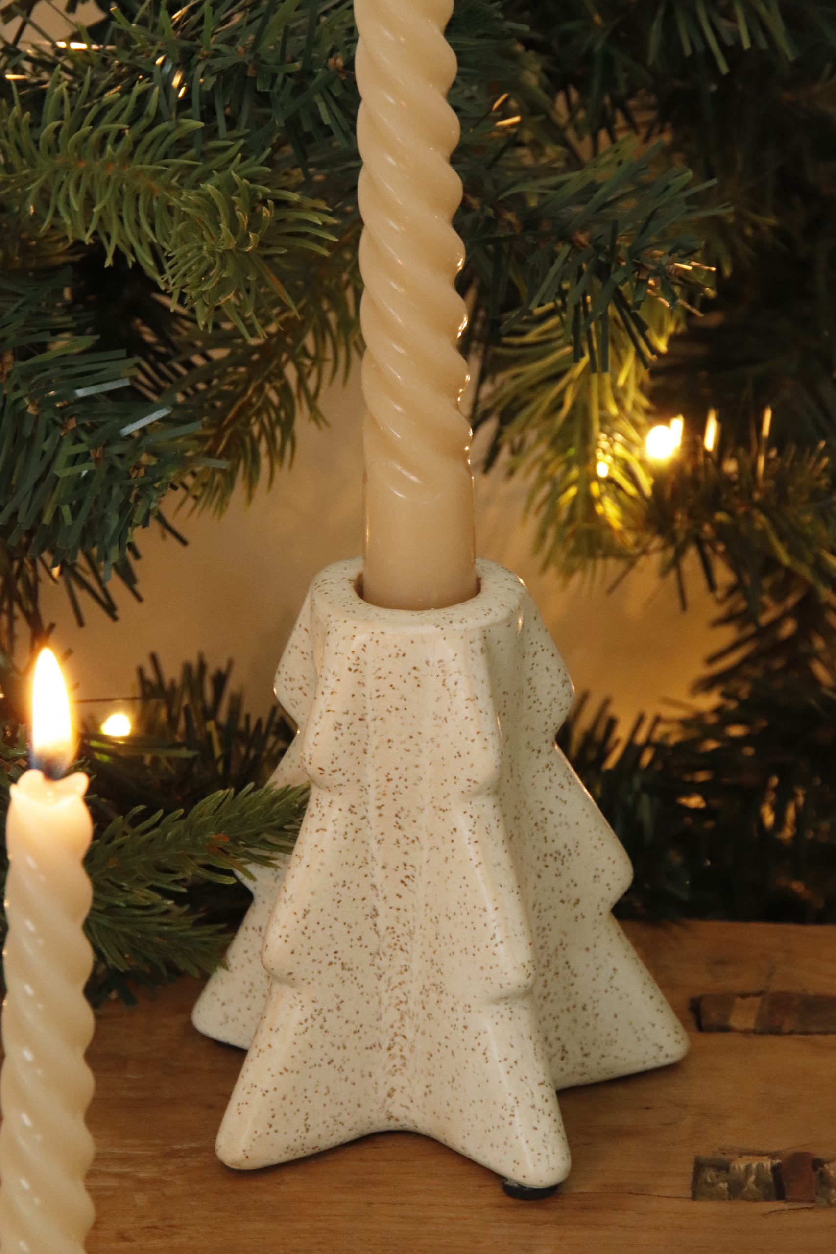 Bougeoir sapin moucheté