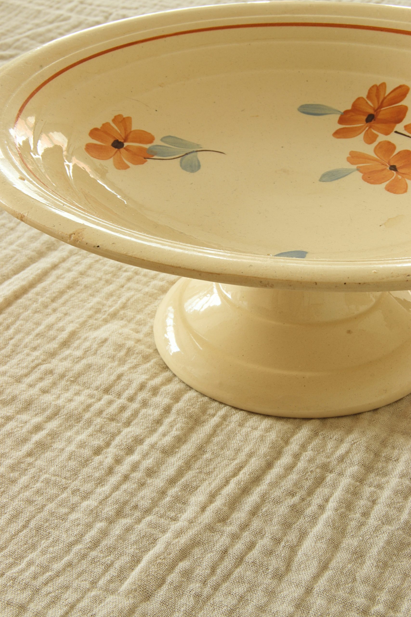 Compotier faïence à fleurs – Image 5