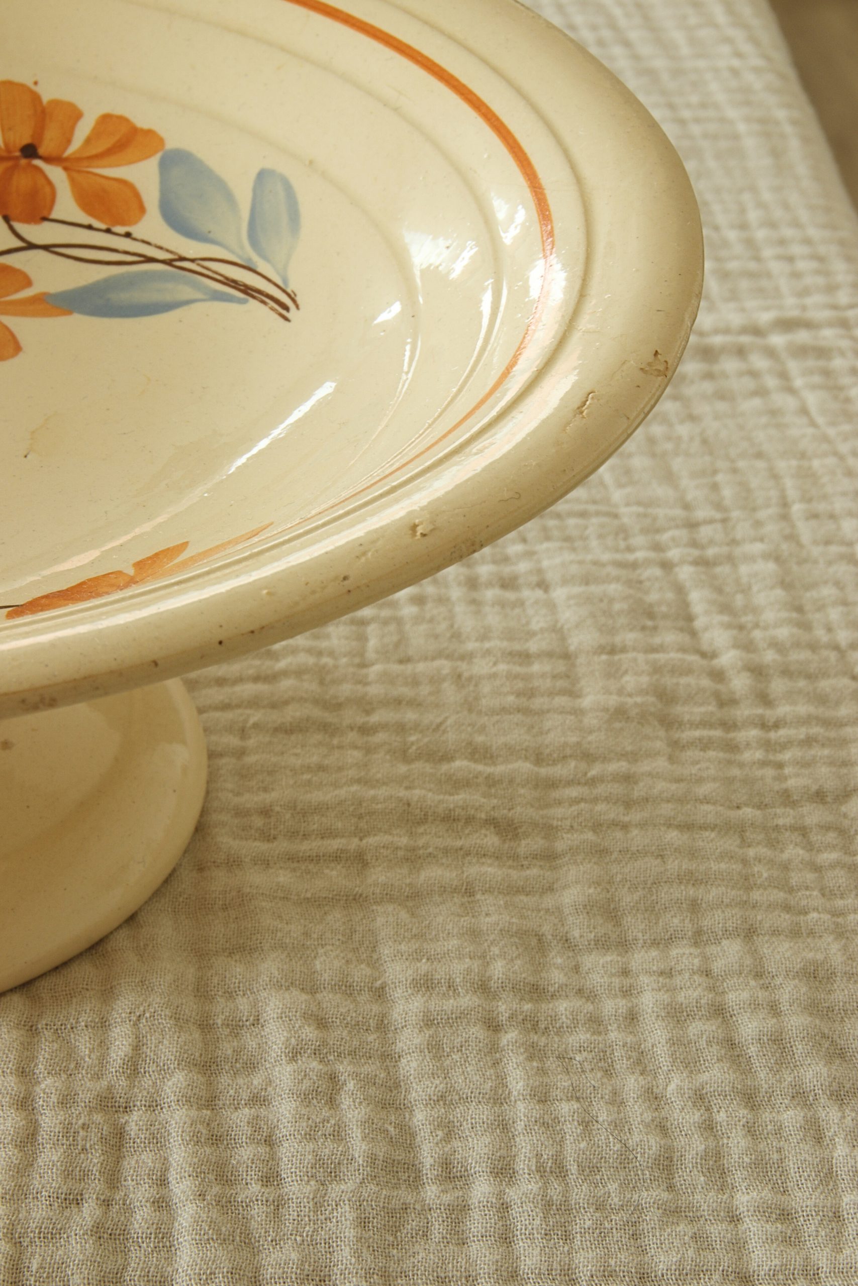 Compotier faïence à fleurs – Image 6