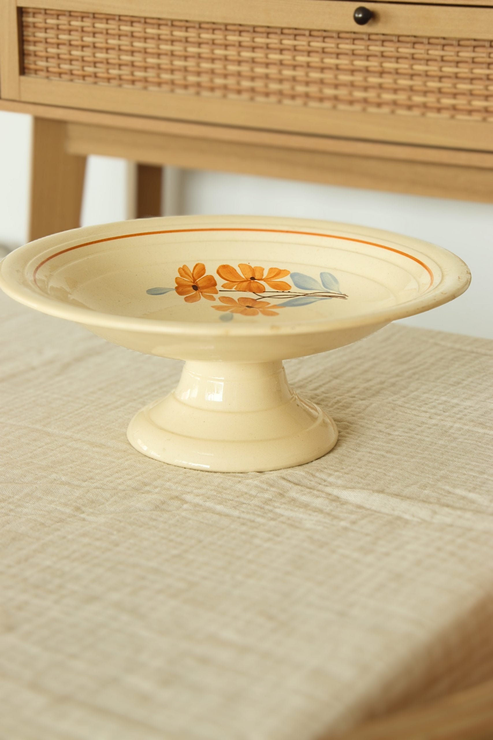 Compotier faïence à fleurs – Image 4