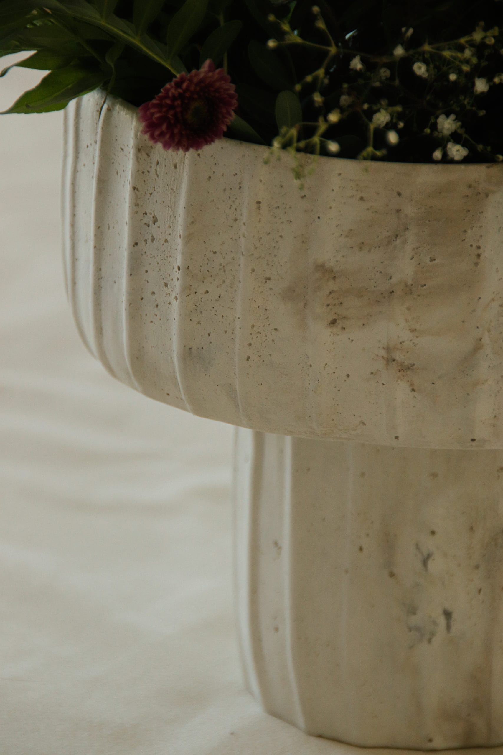 Vase en ciment naturel marbré – Image 8