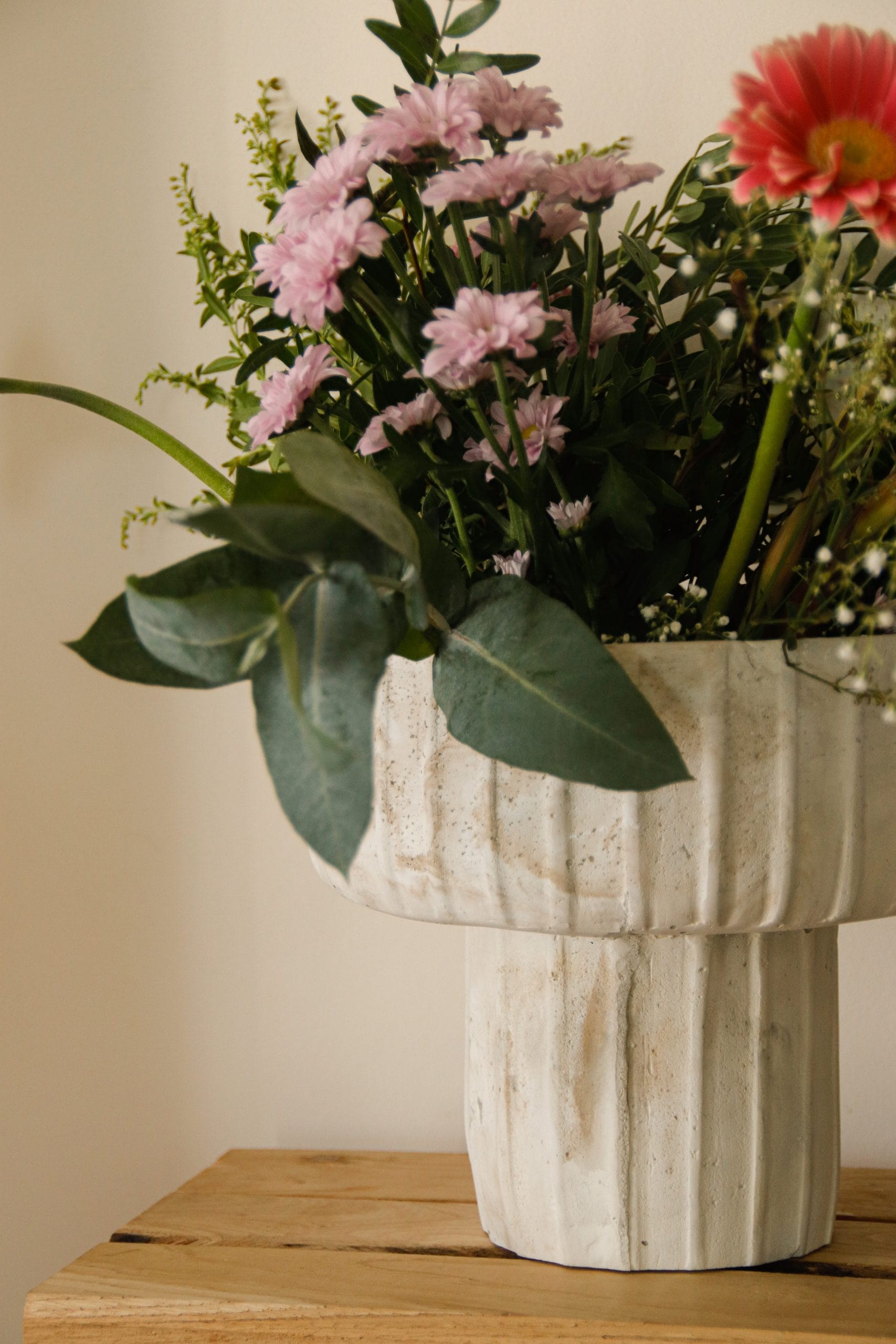 Vase en ciment naturel marbré – Image 6