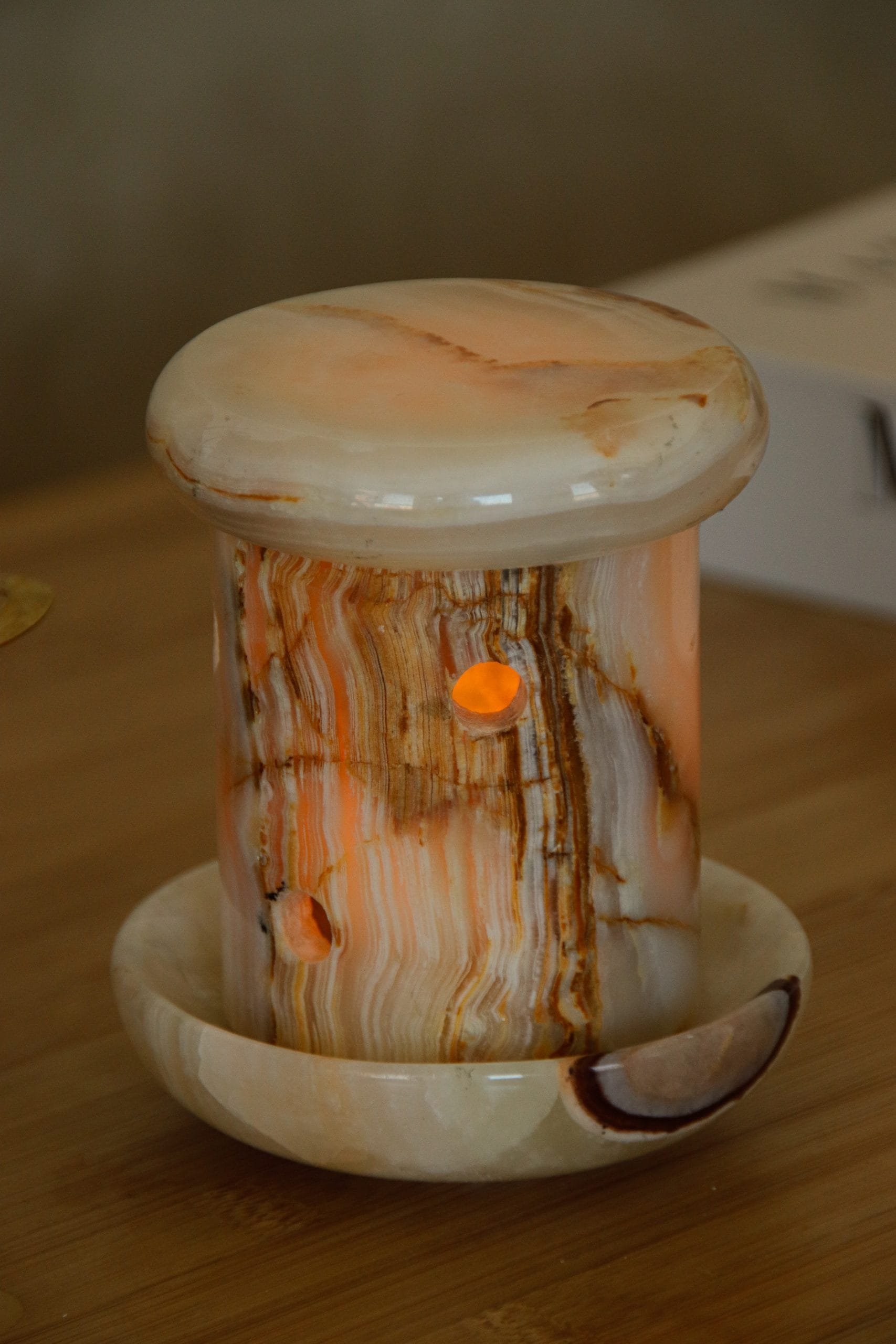 Brûleur et photophore en marbre – Image 8