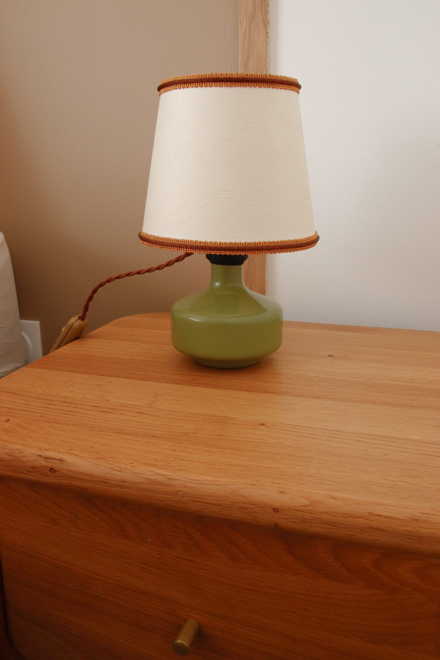 Lot de 2 lampes à poser années 70 en verre – Image 4