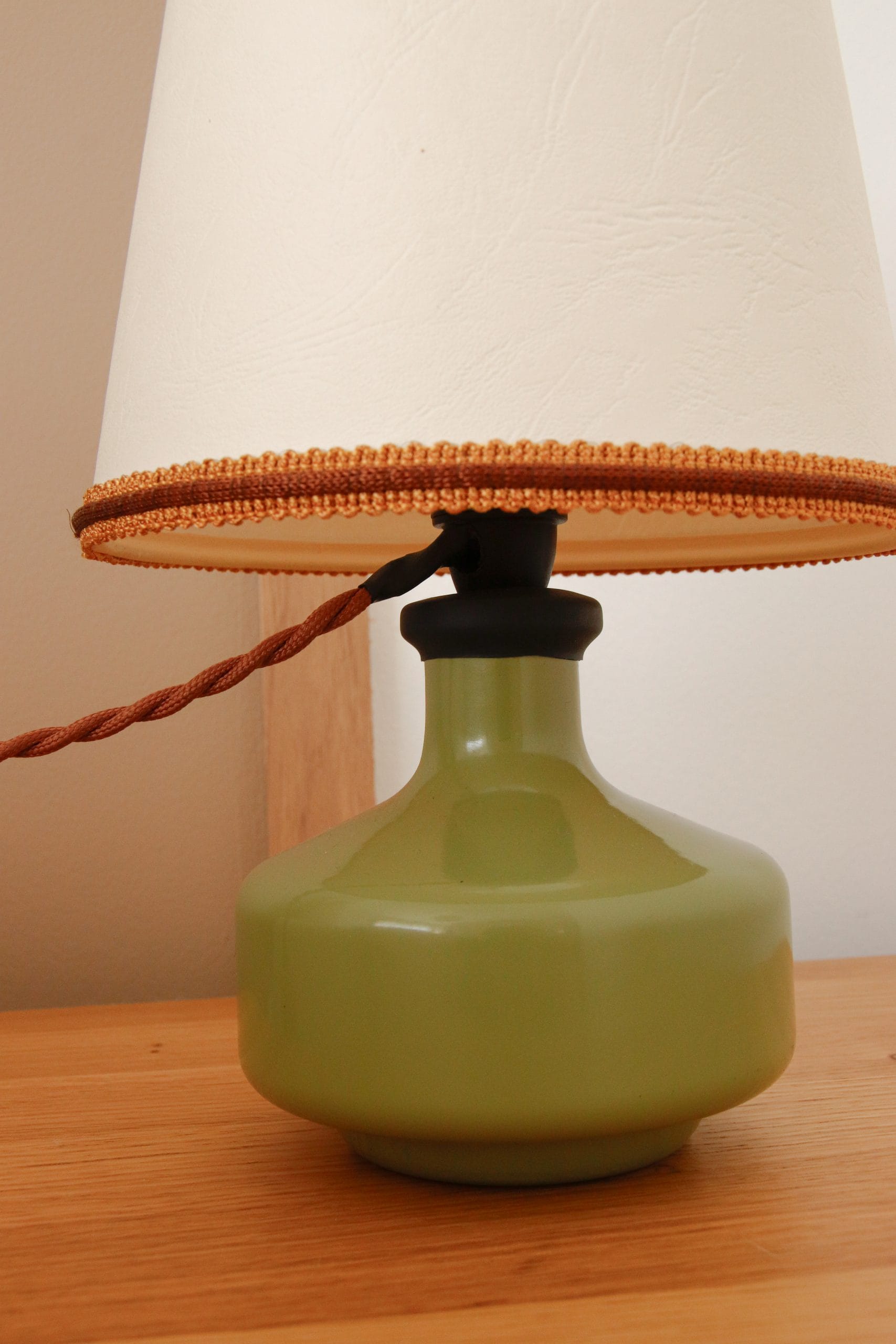 Lot de 2 lampes à poser années 70 en verre – Image 6