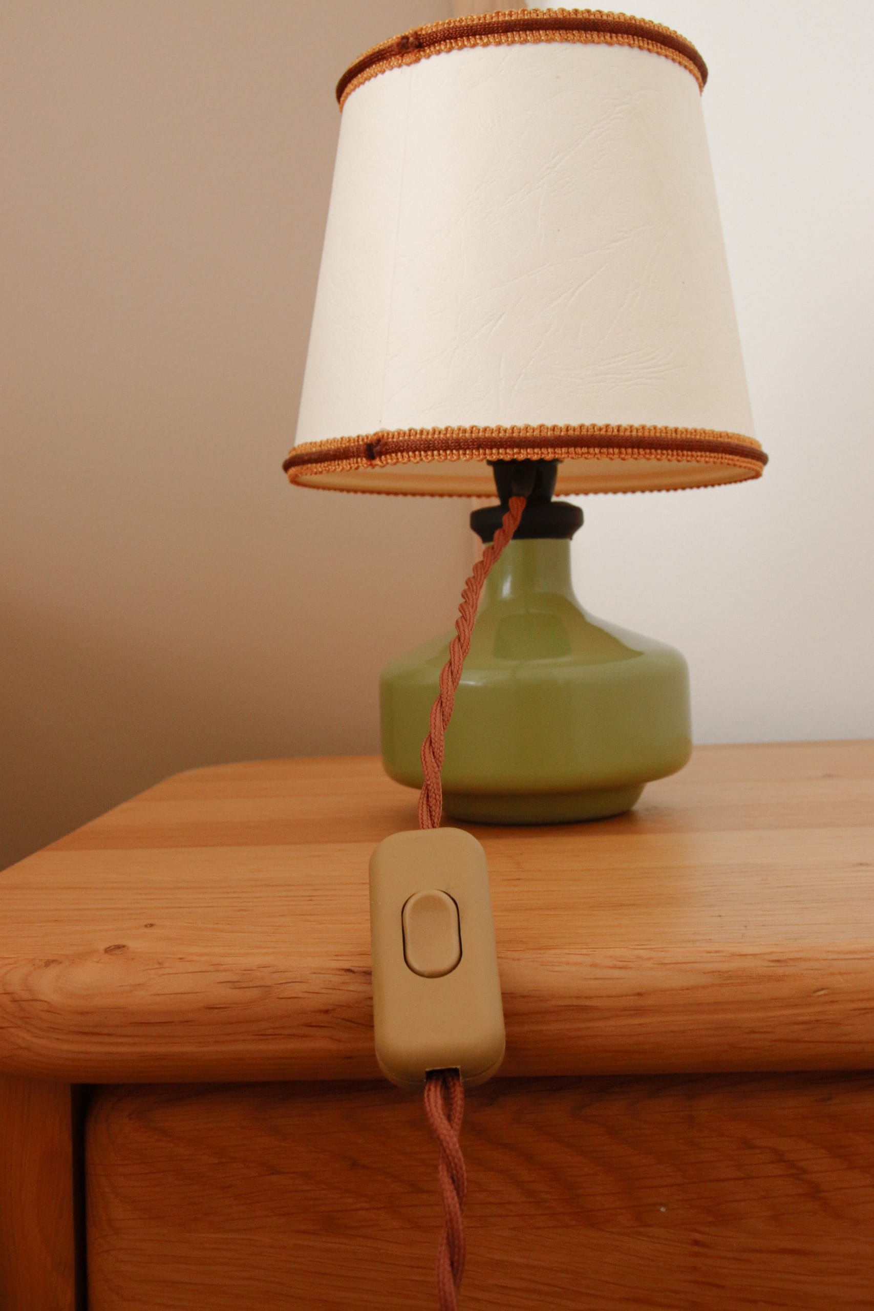 Lot de 2 lampes à poser années 70 en verre – Image 7