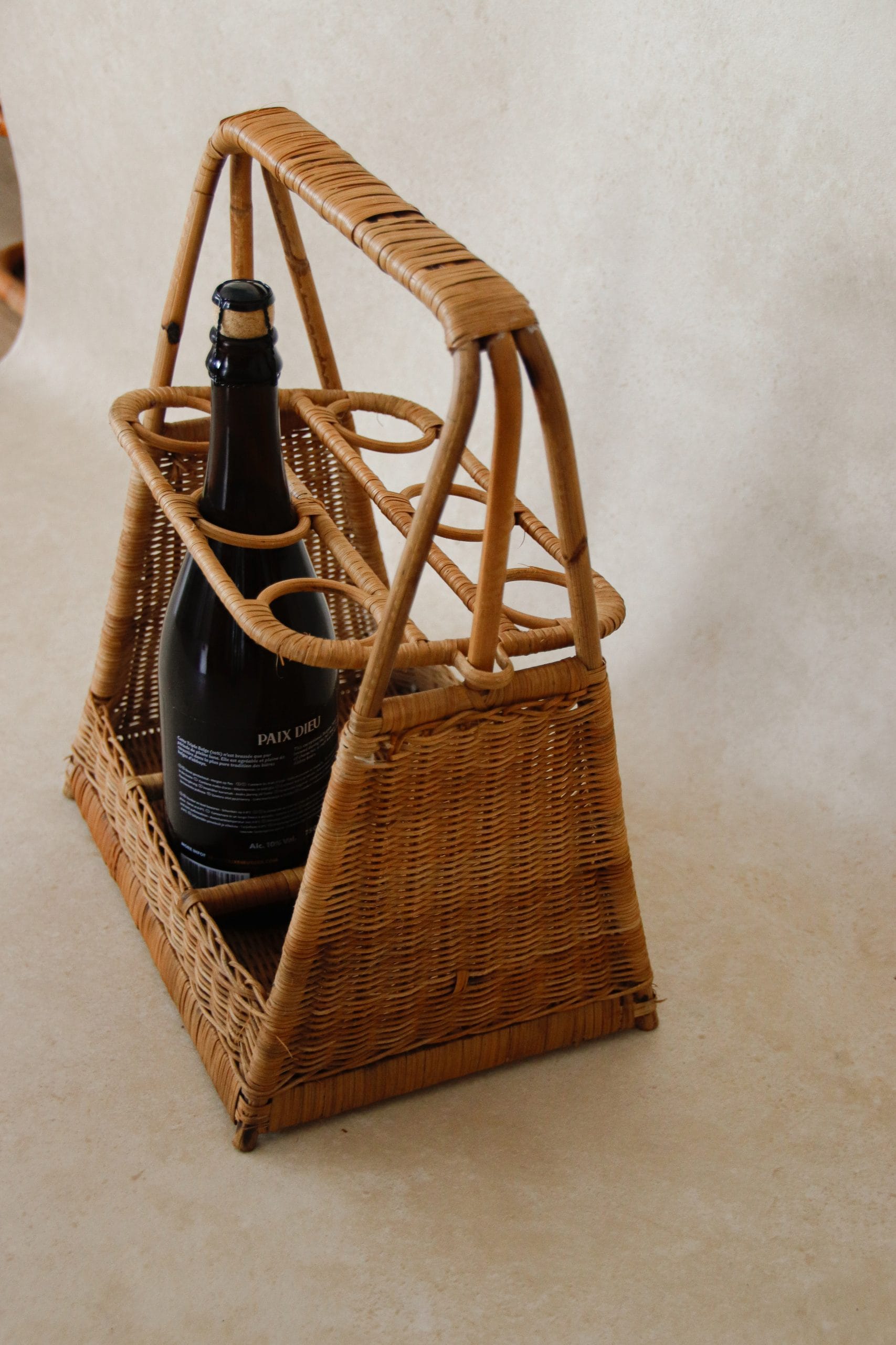 Porte-bouteilles en osier tressé – Image 5