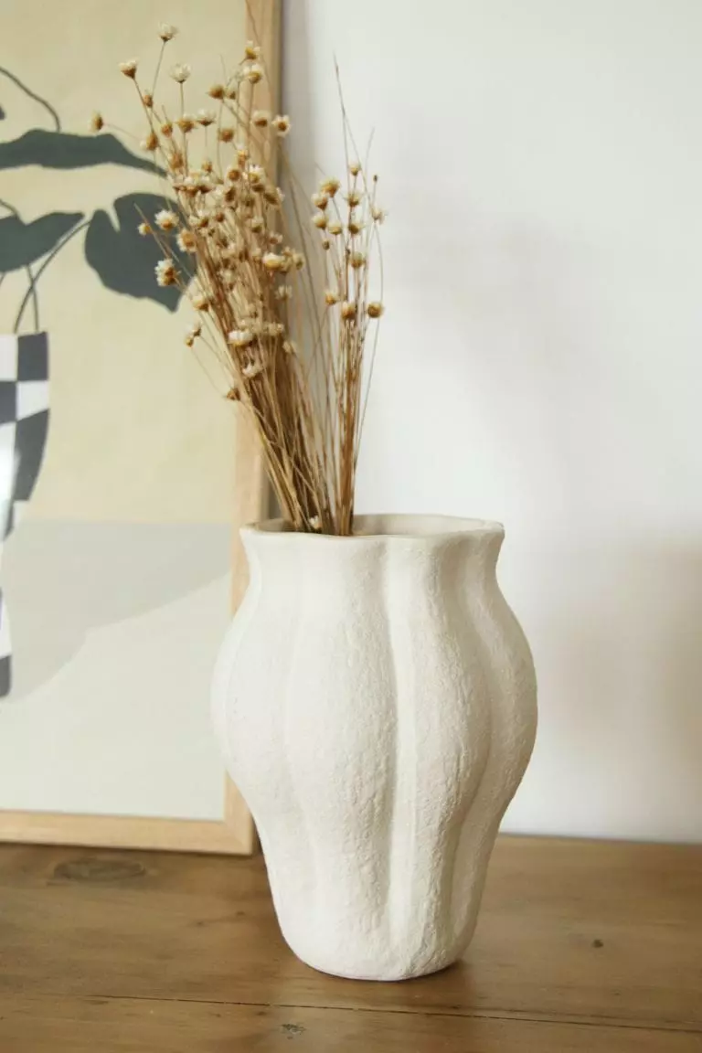 Petit vase en grès cérame émaillé forme organique – Image 5