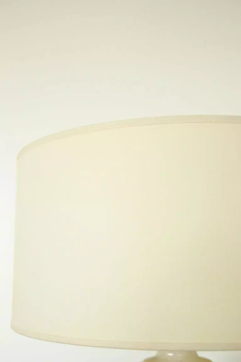 Lampe en albâtre blanche années 70 – Image 9