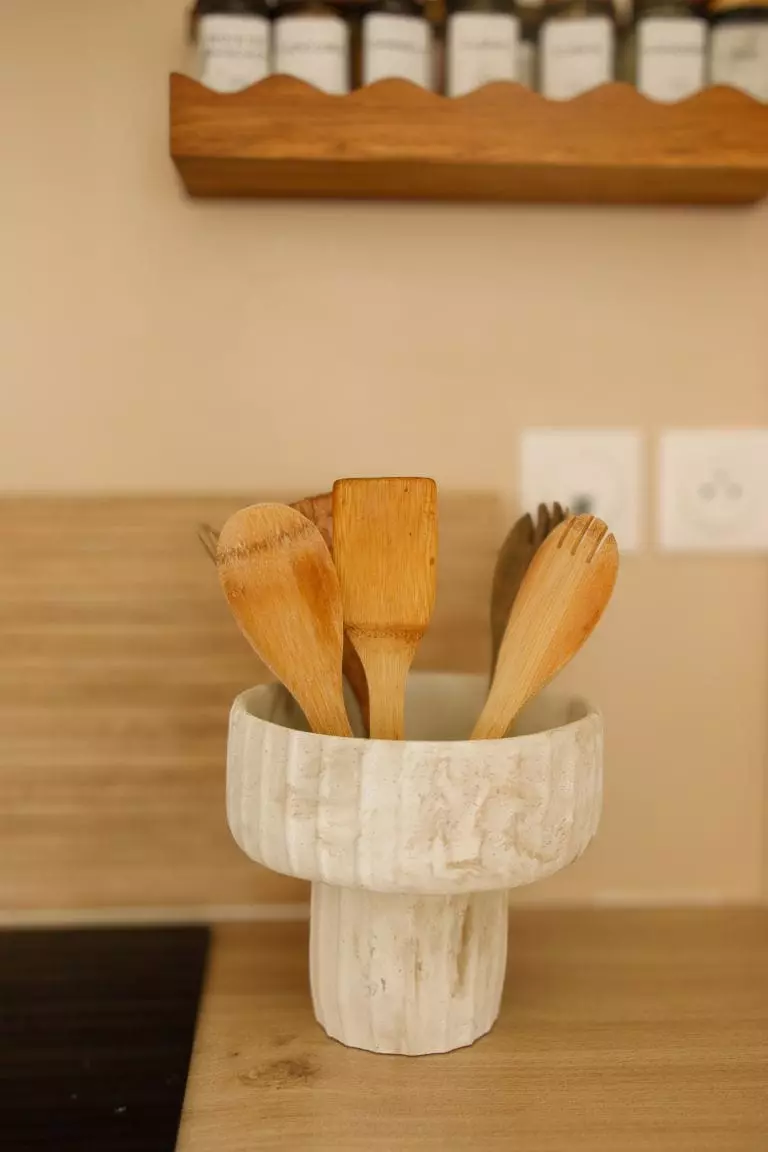 Vase en ciment naturel marbré – Image 3