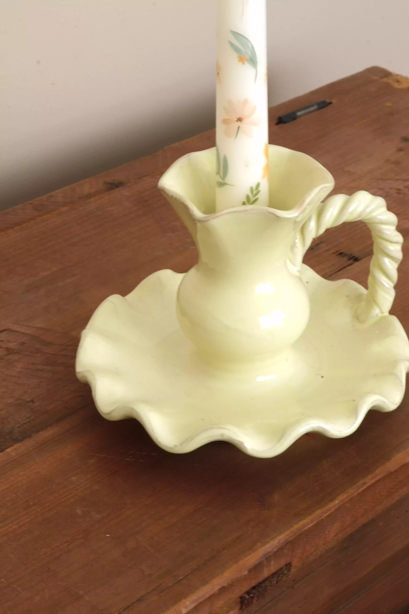 Bougeoir à volants vert – Image 2