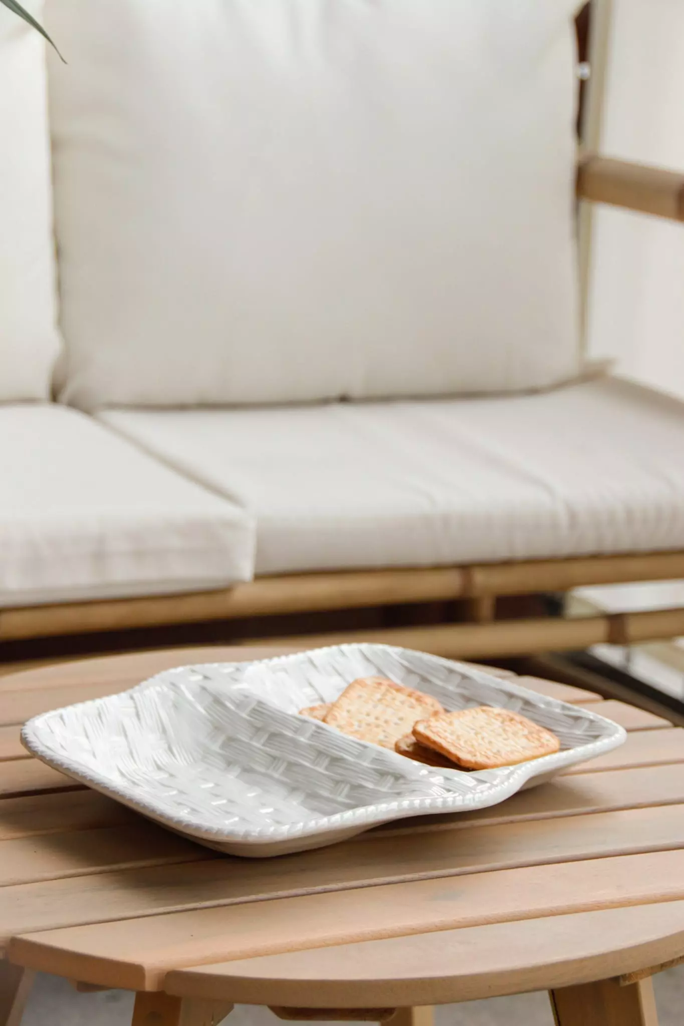 Petit plateau de service effet panier tressé – Image 2