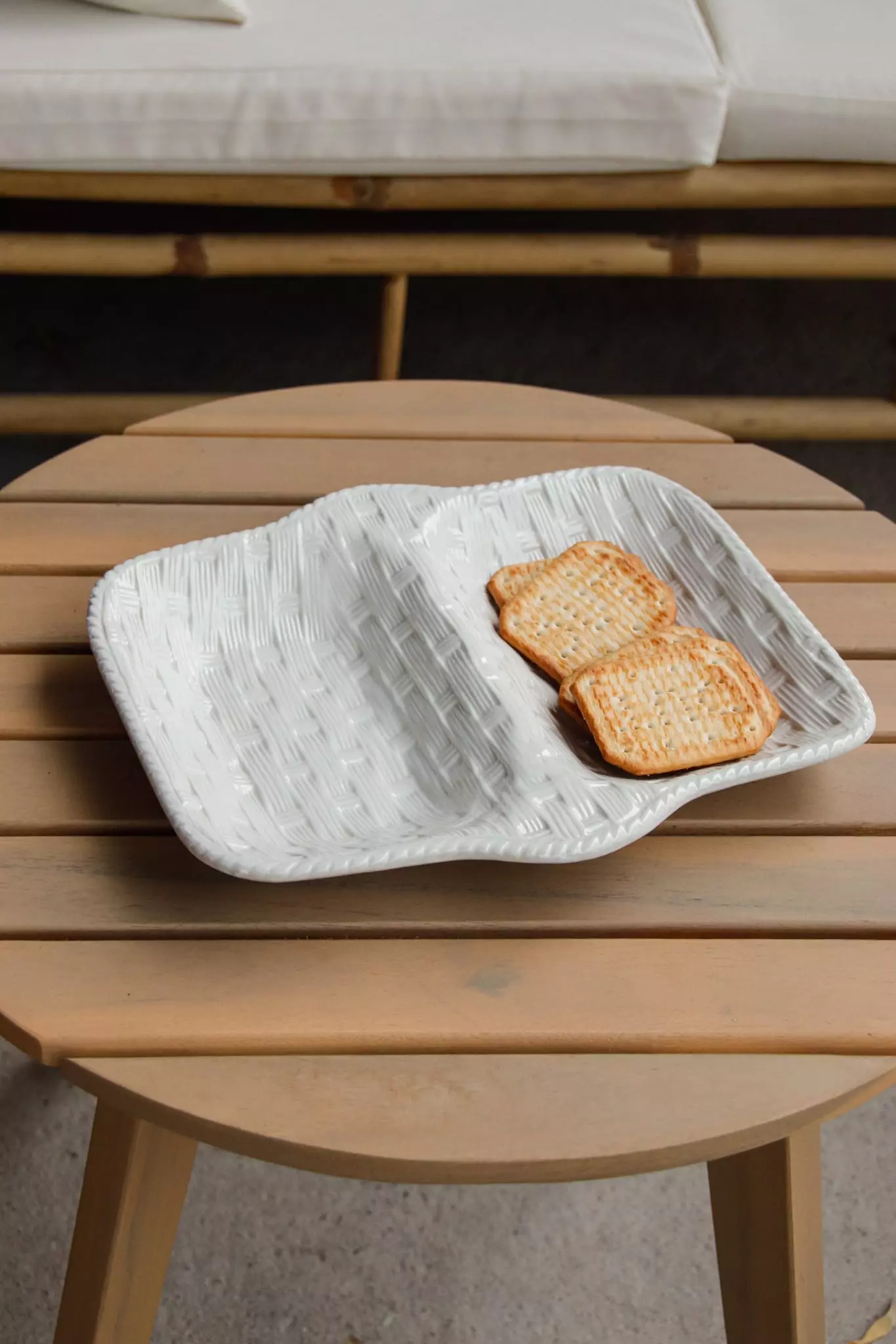 Petit plateau de service effet panier tressé – Image 5