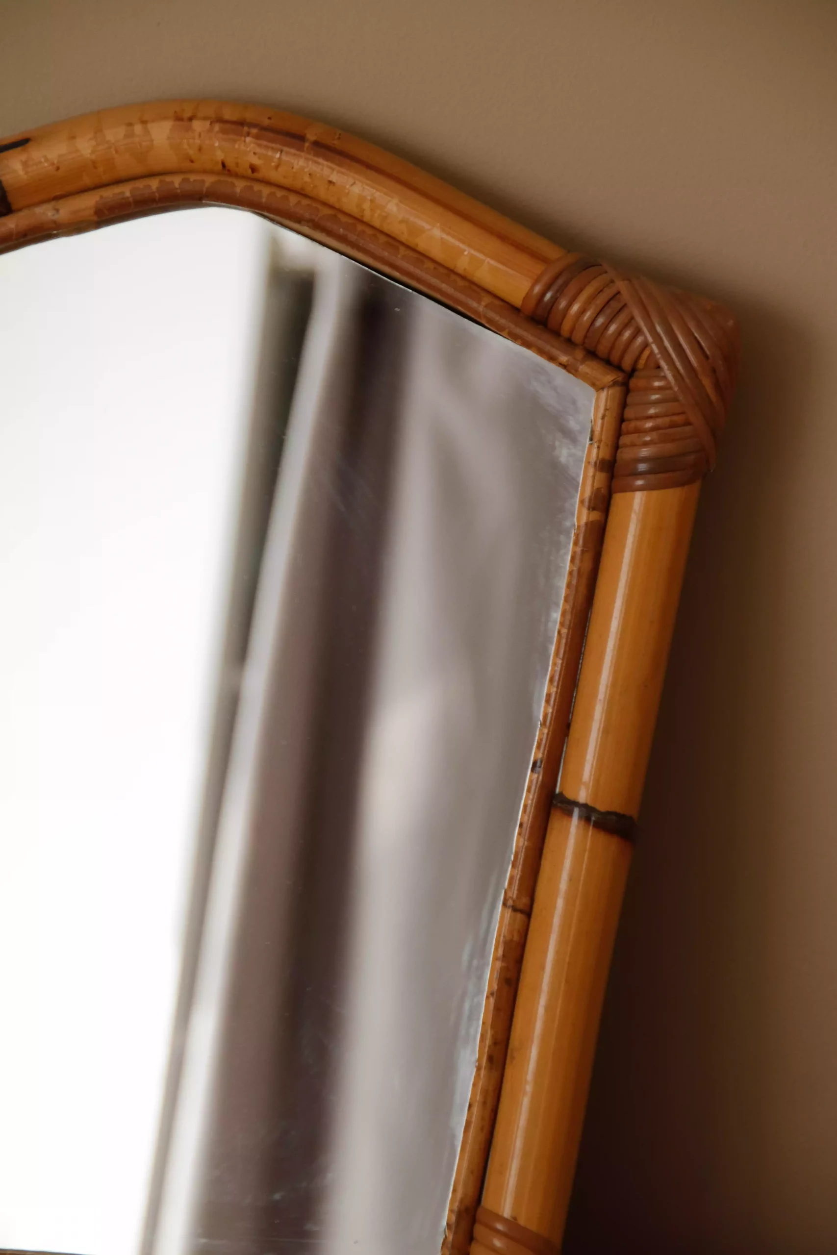 Miroir bambou vintage années 70 – Image 5