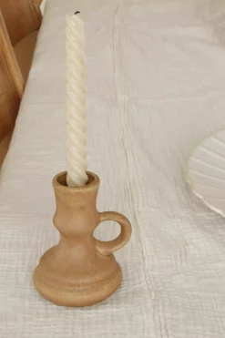 Bougeoir en grès ancien