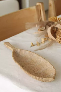 Vide-poches feuille bois